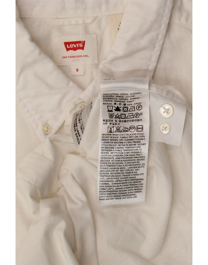 Camisa masculina Levi's pequena de algodão branco