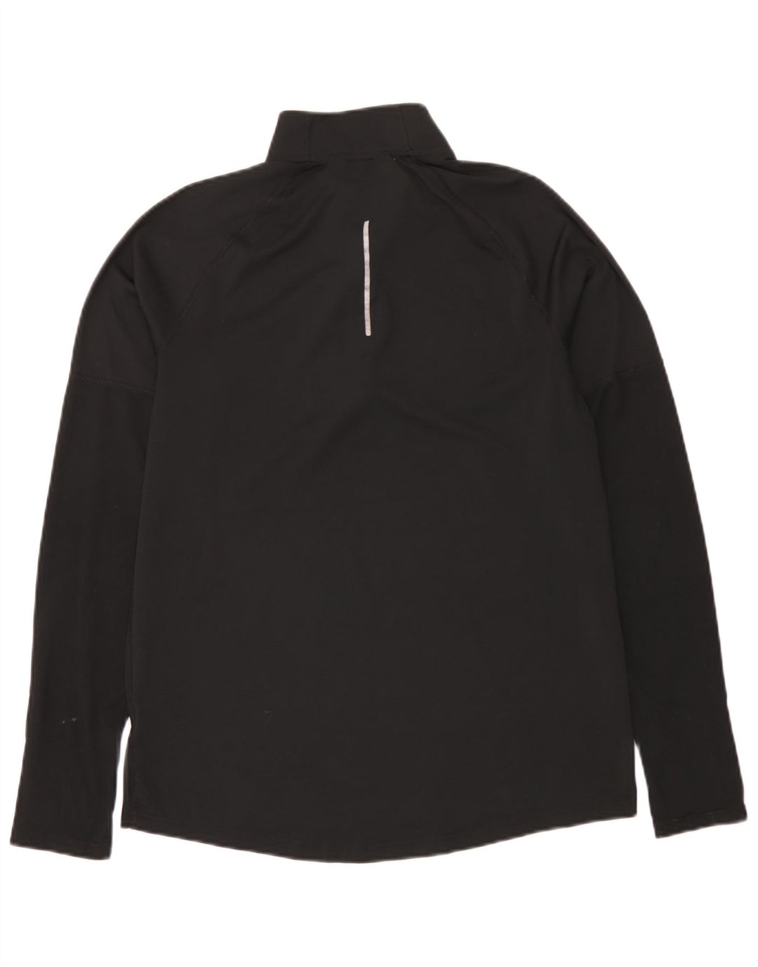 Nike Mens Dri Fit Zip Neck Pullover Treino Top Médio Preto Poliéster
