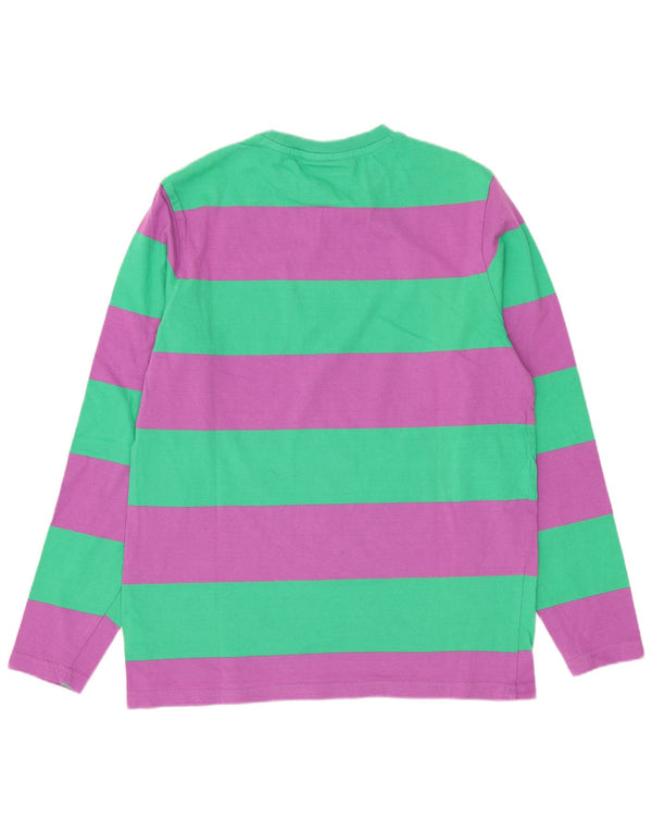 Fila Mens Top Manga Longa IT 44 XS Algodão Listrado Multicolorido