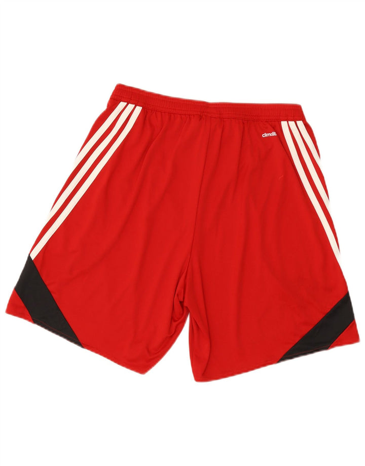 Adidas Masculino Climalite Sport Shorts Médio Vermelho Colorblock Poliéster