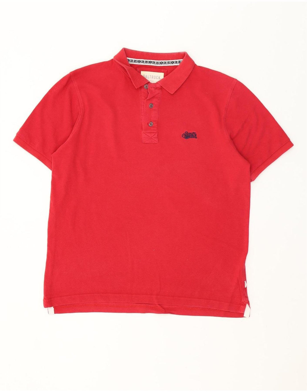 Camisa polo masculina Saltrock médio algodão vermelho