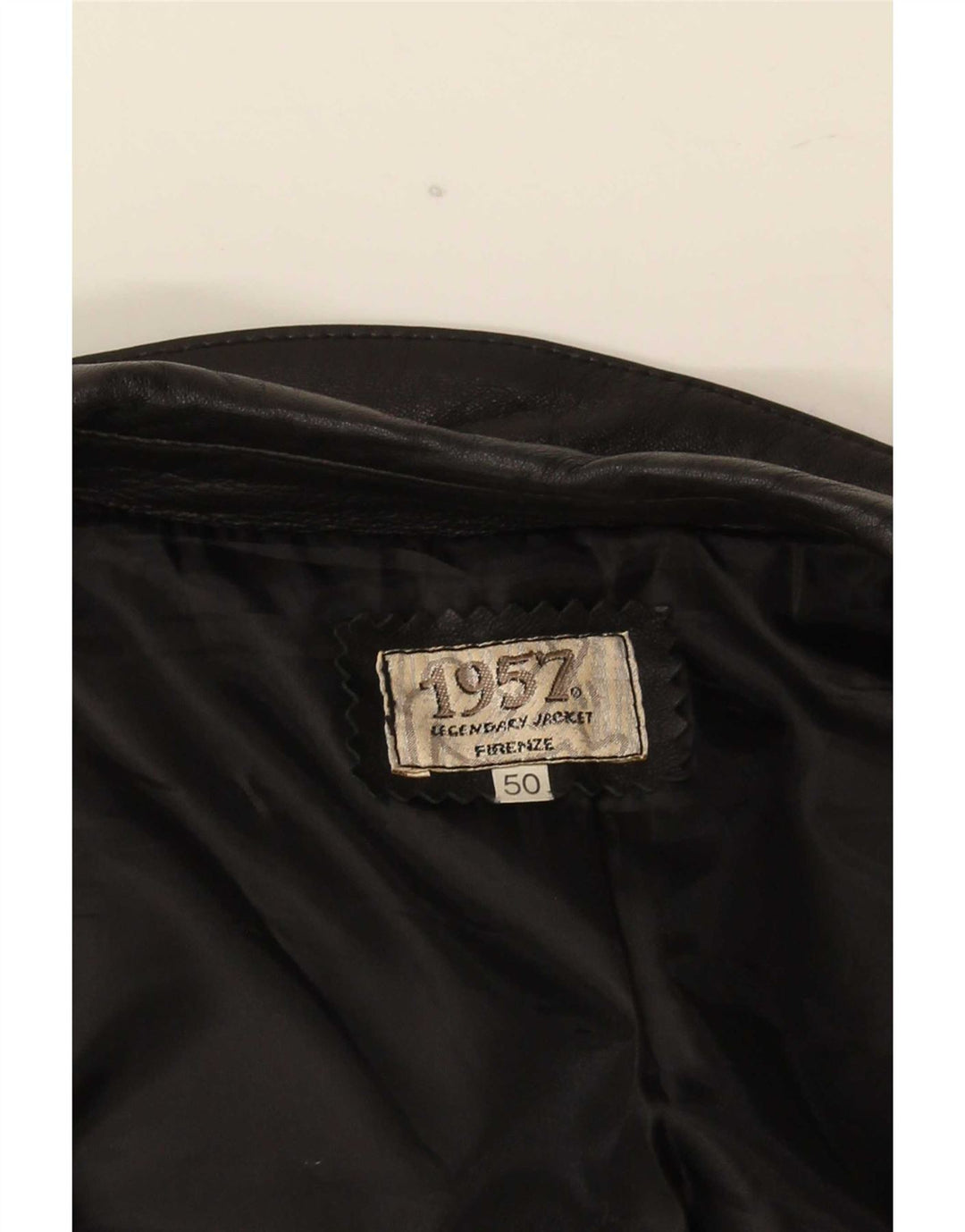 Jaqueta lendária 1957 casaco de couro feminino IT 50 XL preto