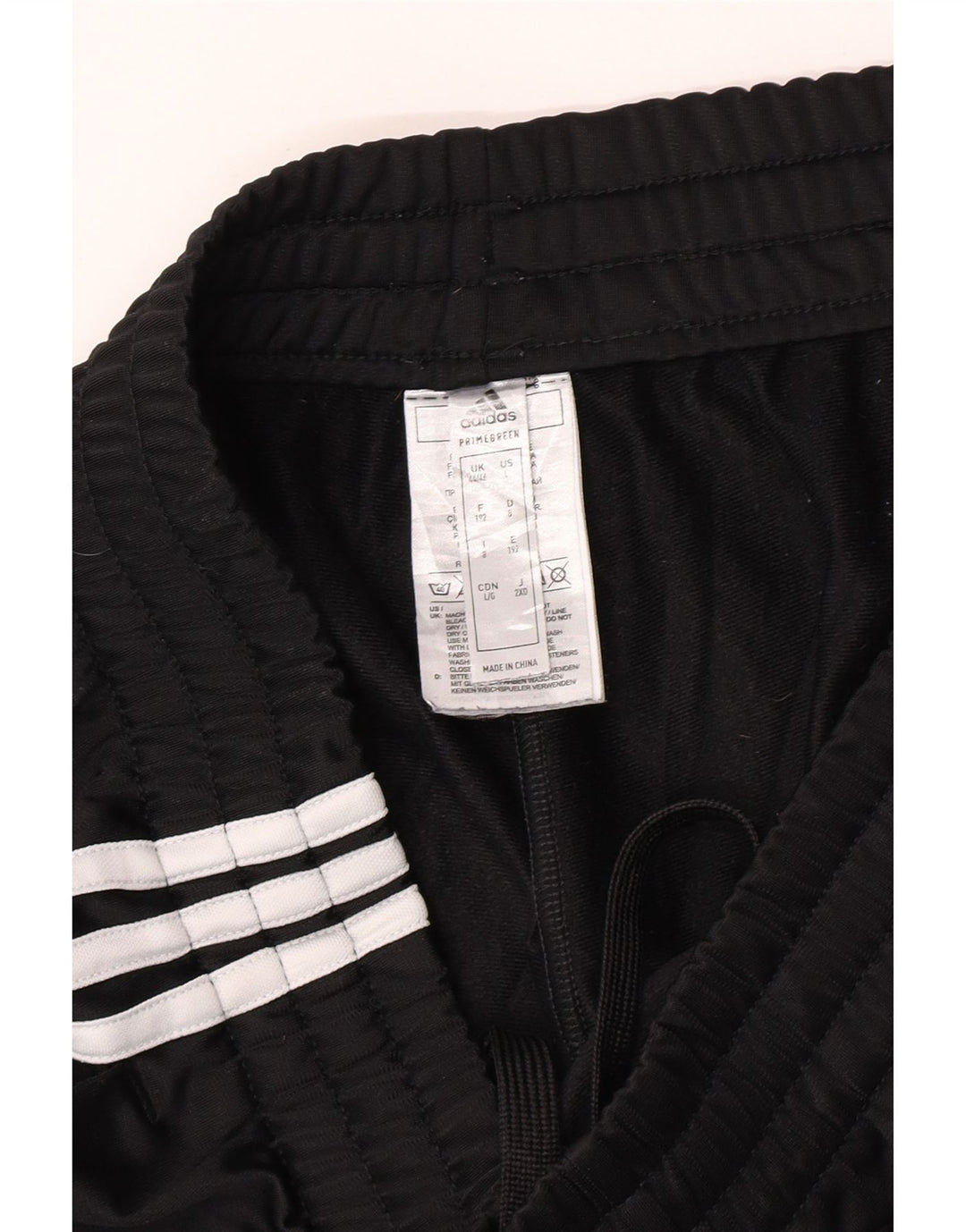 Calça de treino masculina Adidas Joggers UK 44/46 grande poliéster preto