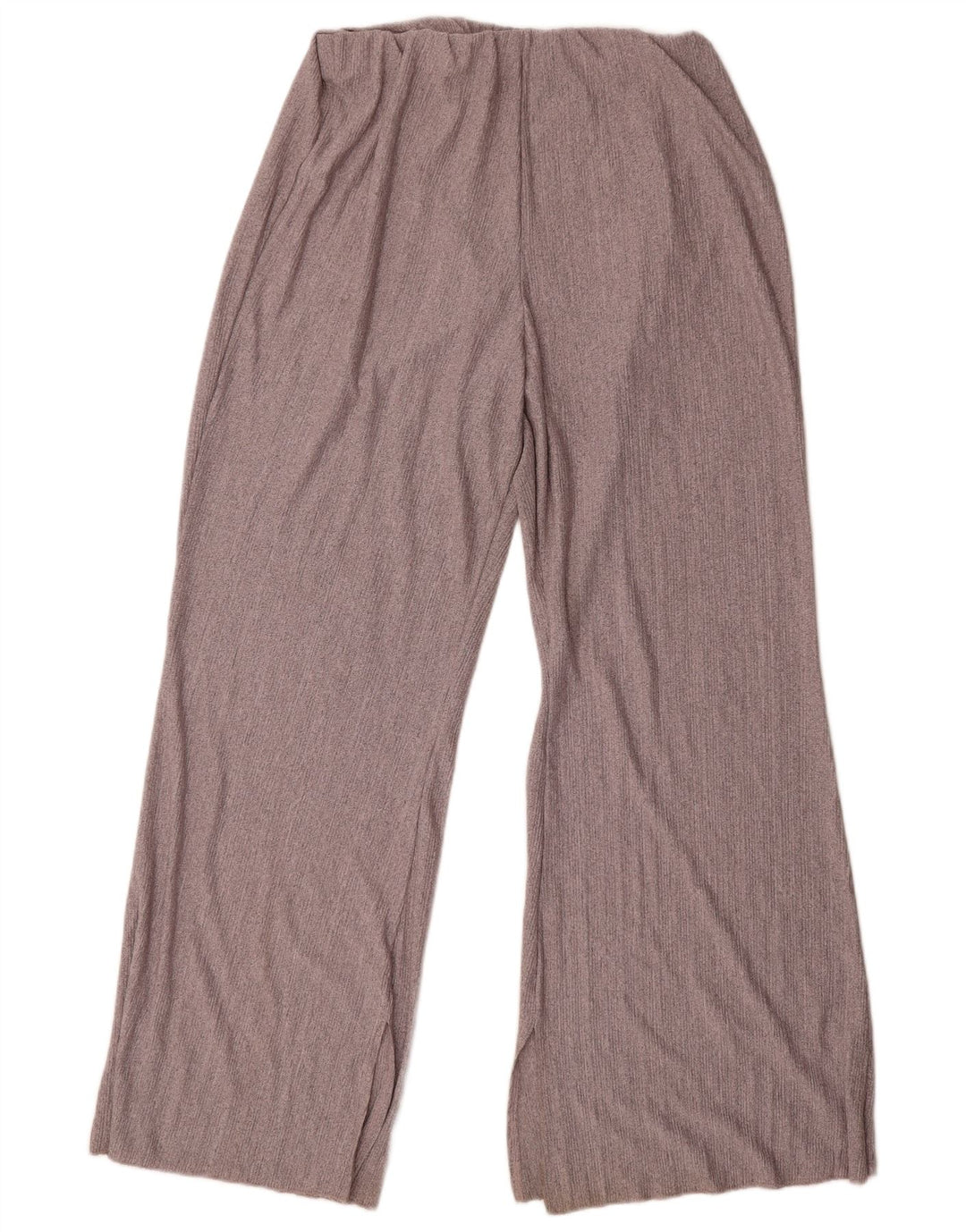 Calça feminina Zara Flare casual grande W34 L32 cinza poliéster