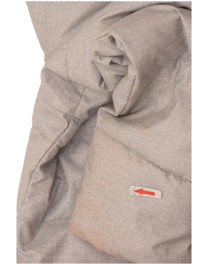 Casaco acolchoado com capuz feminino Barbour UK 16 poliéster cinza grande