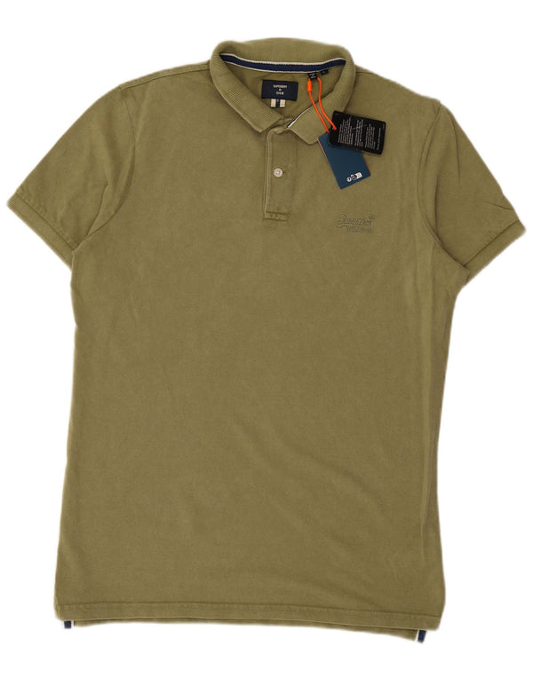 Camisa polo masculina SUPERDRY grande algodão verde