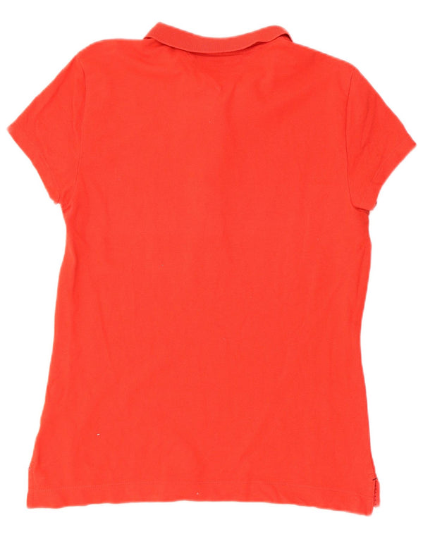 Polo Tommy Hilfiger Mulher Manga Curta Regular Fit UK 18 XL Vermelho