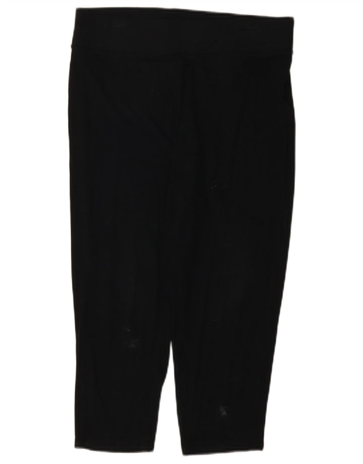 Leggings capri femininas Marks & Spencer Reino Unido 12 viscose preta média