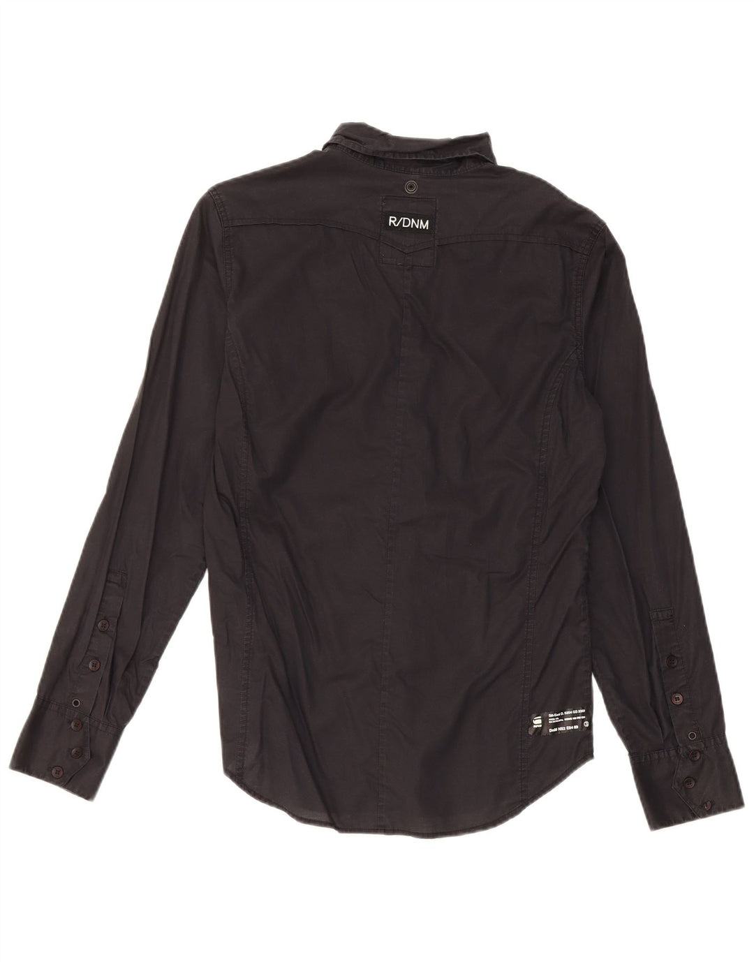 Camisa militar masculina G-Star pequena de algodão preto