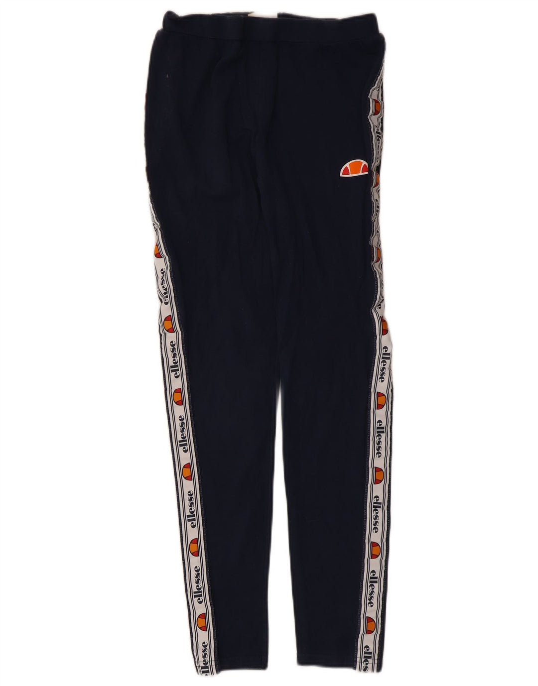 Ellesse Leggings Femininas Gráficas UK 12 Algodão Colourblock Médio Azul Marinho