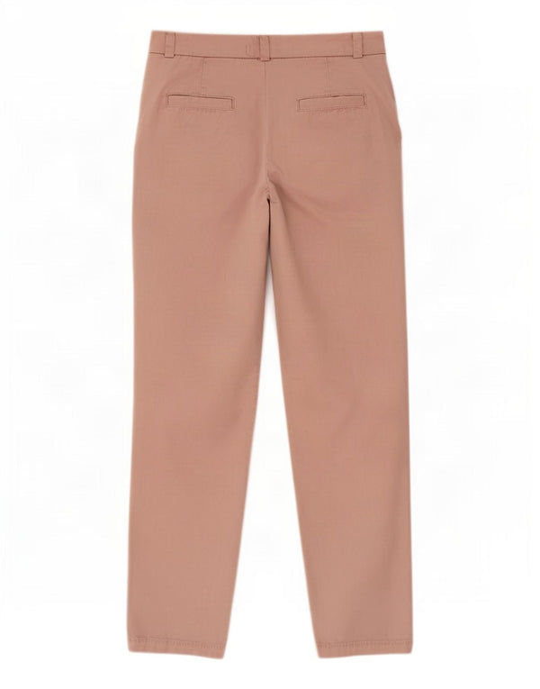 Calça Chino Feminina Marks & Spencer Slim UK 10 Pequeno W27 L26 Algodão Rosa