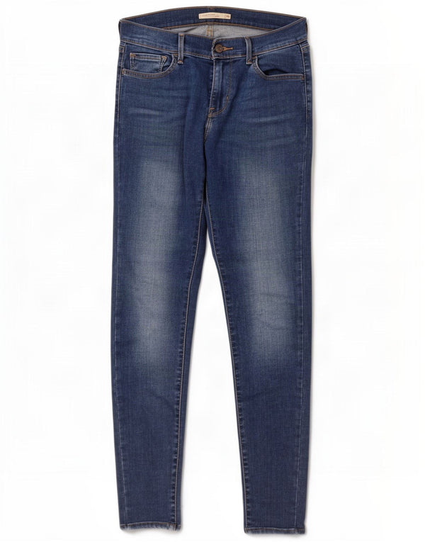 Calça jeans feminina Levi's 710 Super Skinny W28 L32 azul algodão