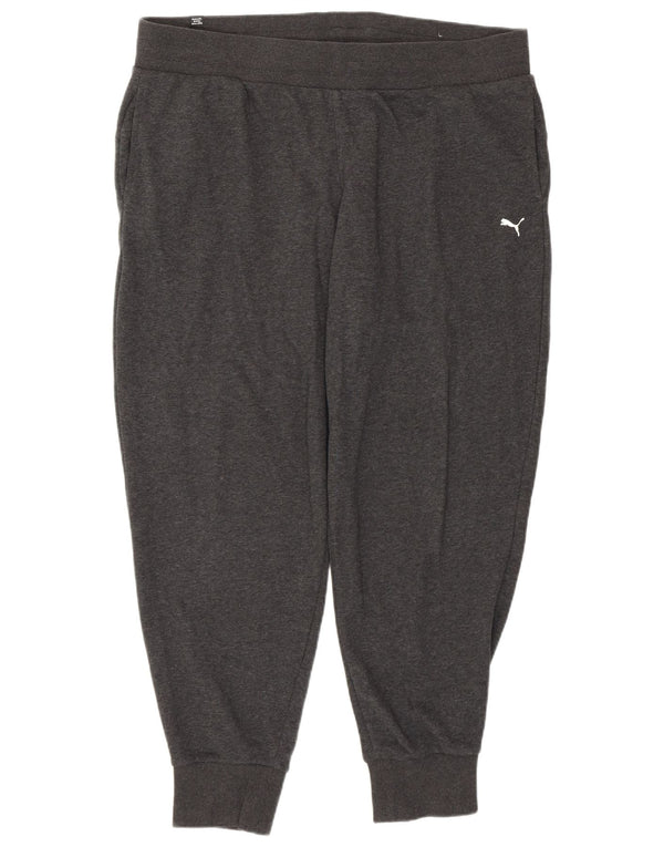 Calça de treino feminina Puma Joggers UK 18 XL cinza algodão