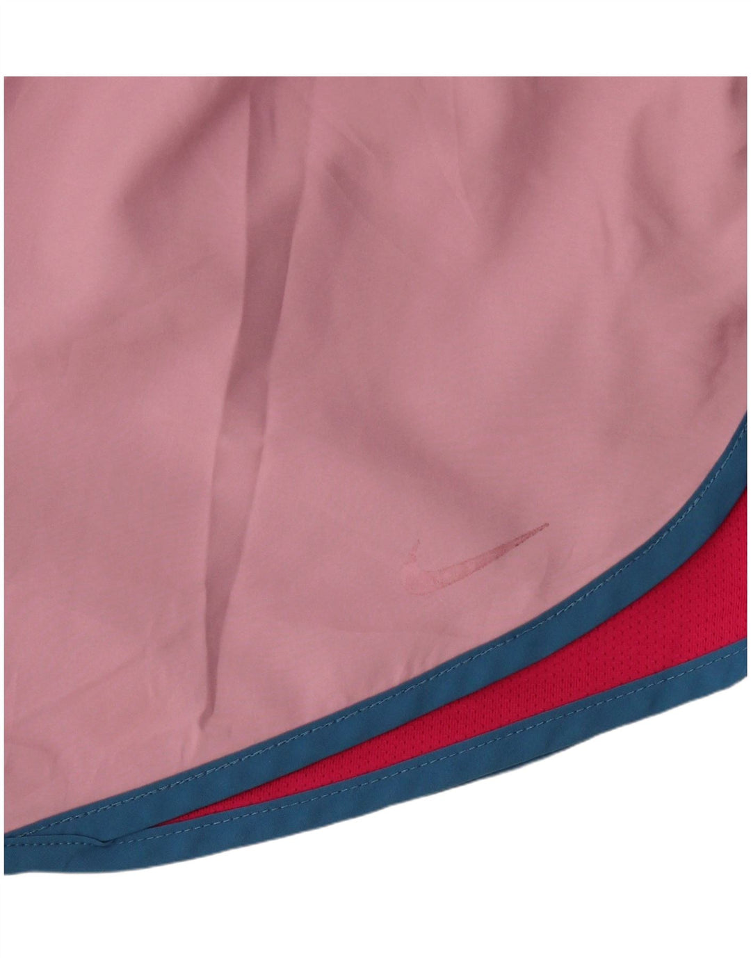 Shorts esportivos femininos Nike Dri Fit UK 12 poliéster colorblock rosa médio