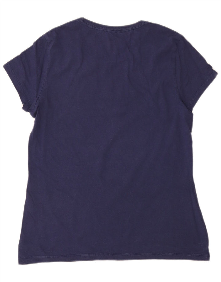 Camiseta feminina gráfica Levi's Top UK 14 grande algodão azul marinho