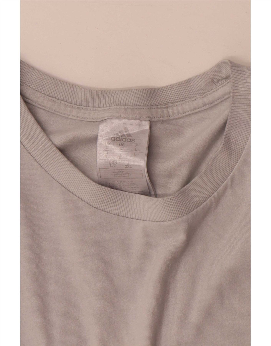 Adidas Mens Camiseta Top Grande Algodão Branco