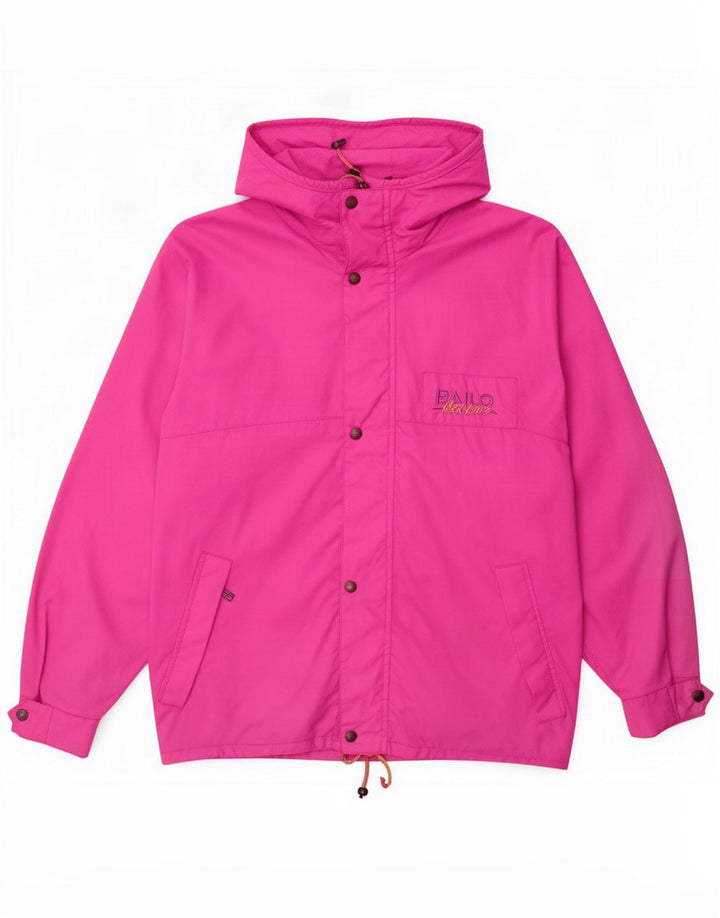 Jaqueta corta-vento feminina com capuz River IT 44 rosa médio