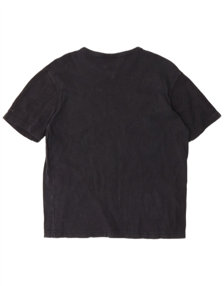 Camiseta masculina LERROS Top grande de algodão preto