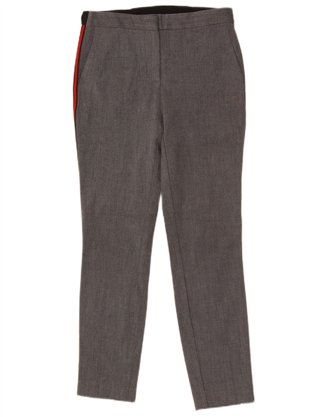 Zara Calça Chino Feminina Slim Pequena W27 L27 Cinza Manchada