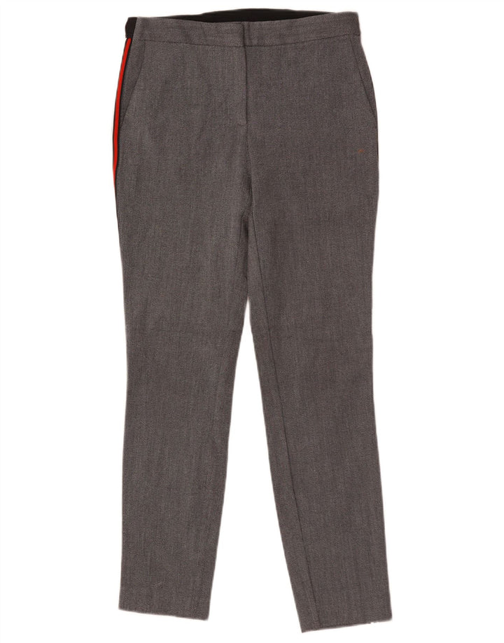 Zara Calça Chino Feminina Slim Pequena W27 L27 Cinza Manchada