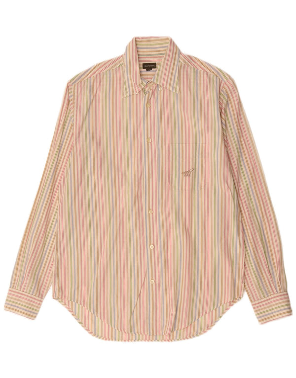 Camisa masculina Henry Cottons tamanho 41 algodão listrado multicolorido médio