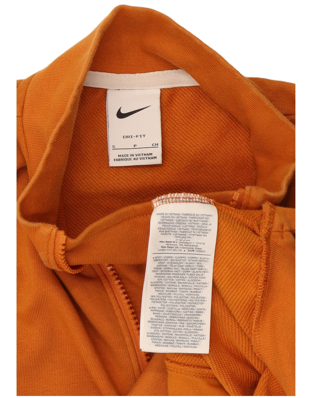 Moletom Nike Dri Fit Graphic Oversized Jumper UK 10 Pequeno Laranja