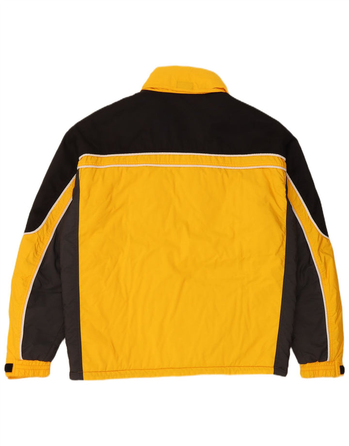 Jaqueta de esqui impermeável masculina vintage IT 48 Colorblock amarelo médio