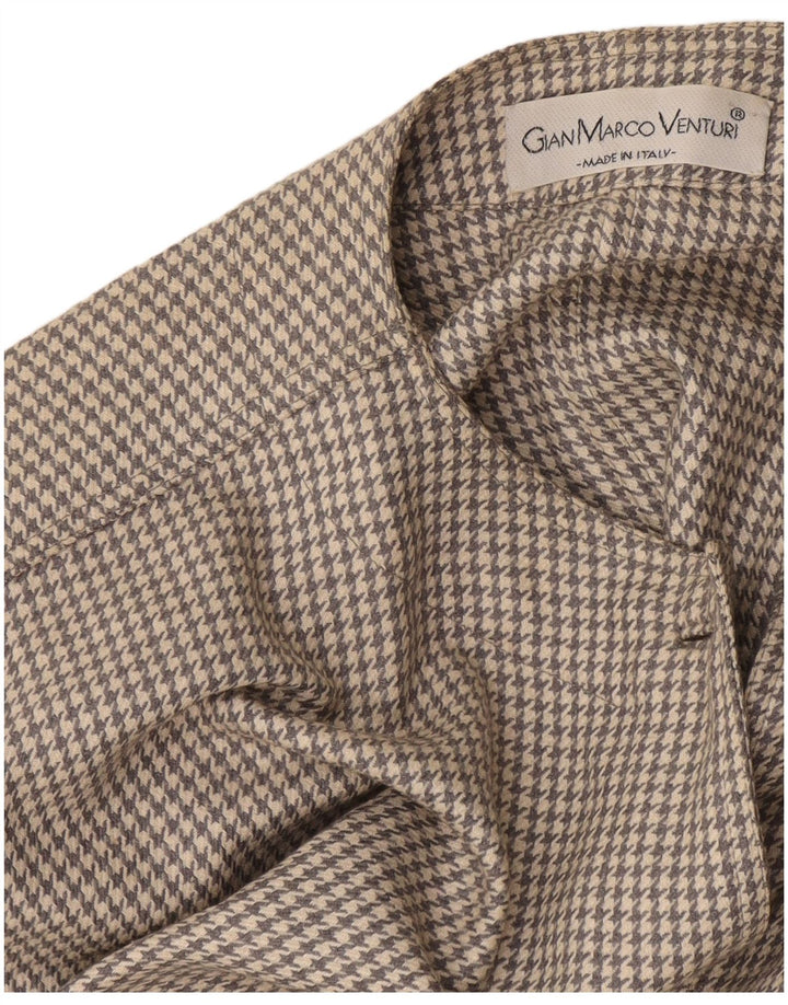 Jaqueta bomber feminina Gian Marco Venturi UK 12 cinza médio Houndstooth