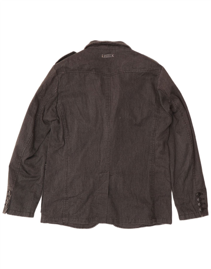 Jaqueta utilitária masculina Marlboro Classics EU 50 grande algodão preto