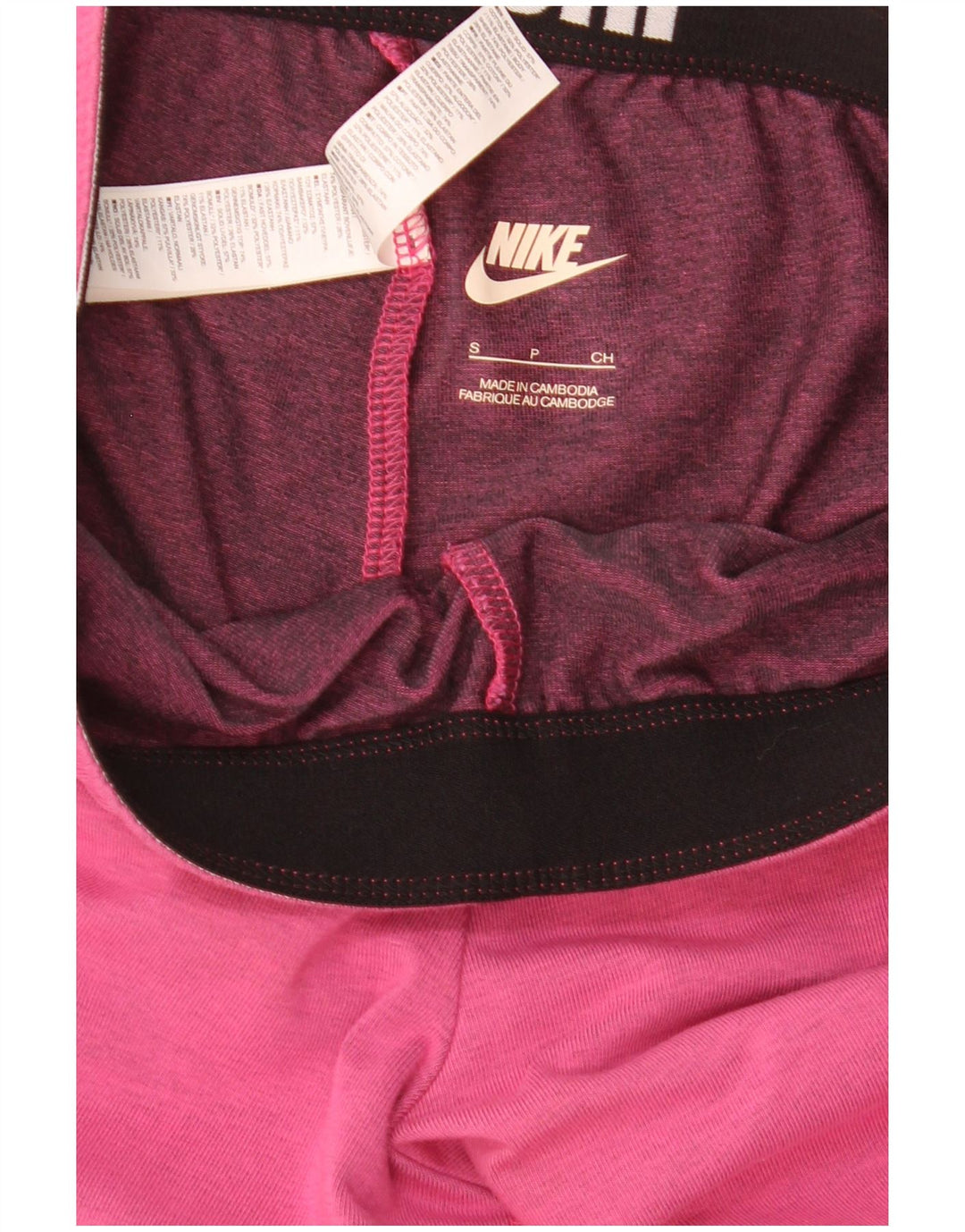 Leggings Nike Femininas Gráficas UK 8 Pequenas Algodão Rosa
