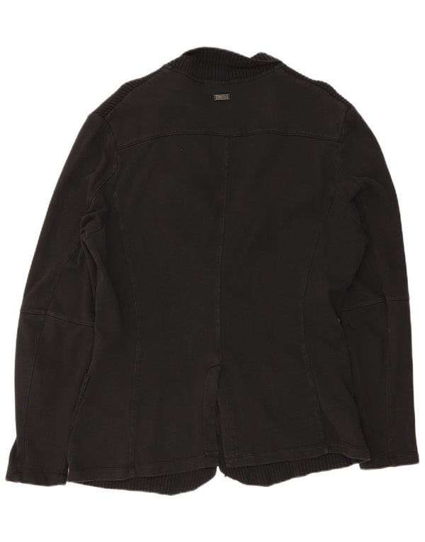 Jaqueta blazer masculina Liu Jo de malha com 3 botões pequena preta