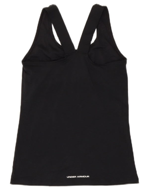 Under Armour Womens Heat Gear Vest Top UK 8 Pequeno Poliéster Preto