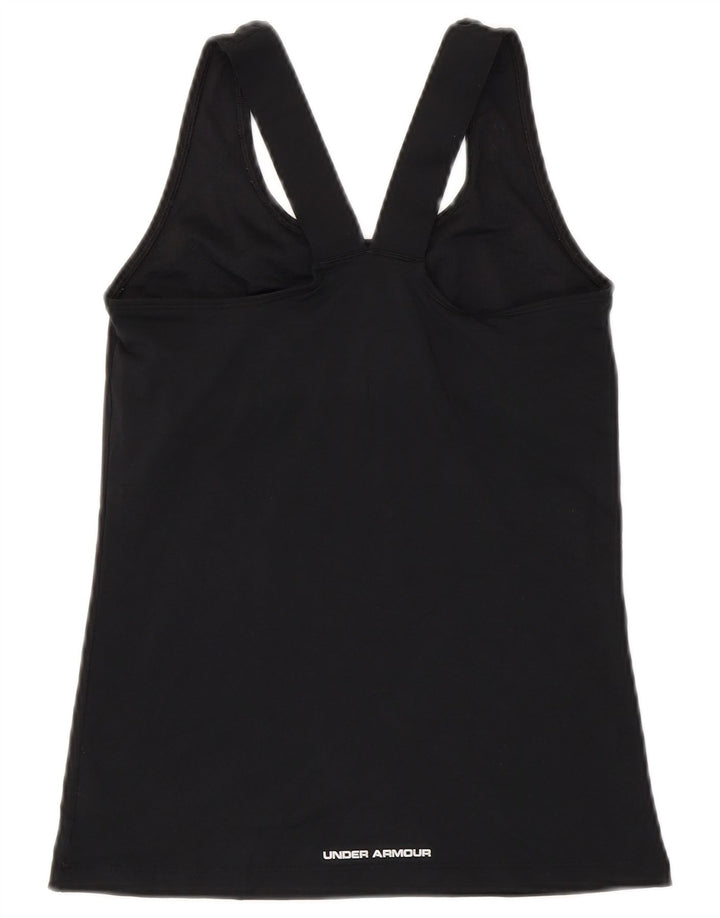 Under Armour Womens Heat Gear Vest Top UK 8 Pequeno Poliéster Preto