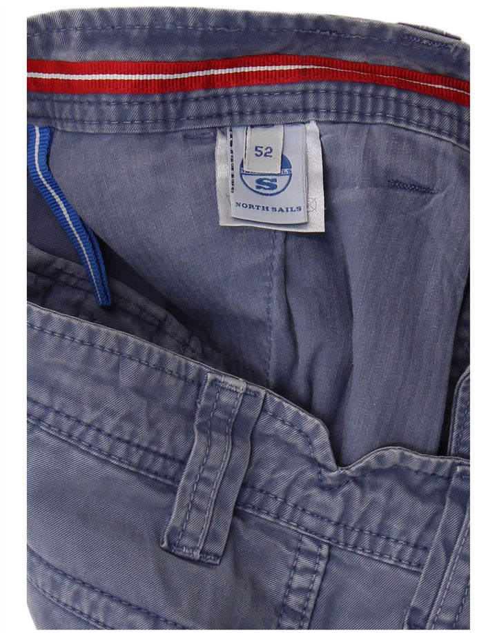 North Sails Mens Chino Shorts IT 52 XL W38 Azul Algodão