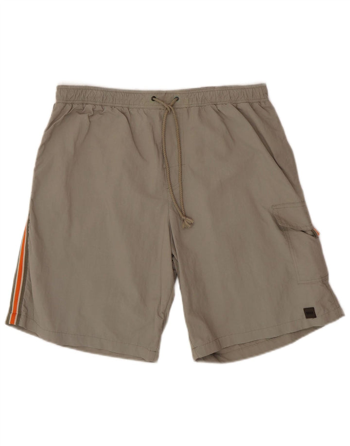 Shorts de natação masculino Hugo Boss grande nylon verde