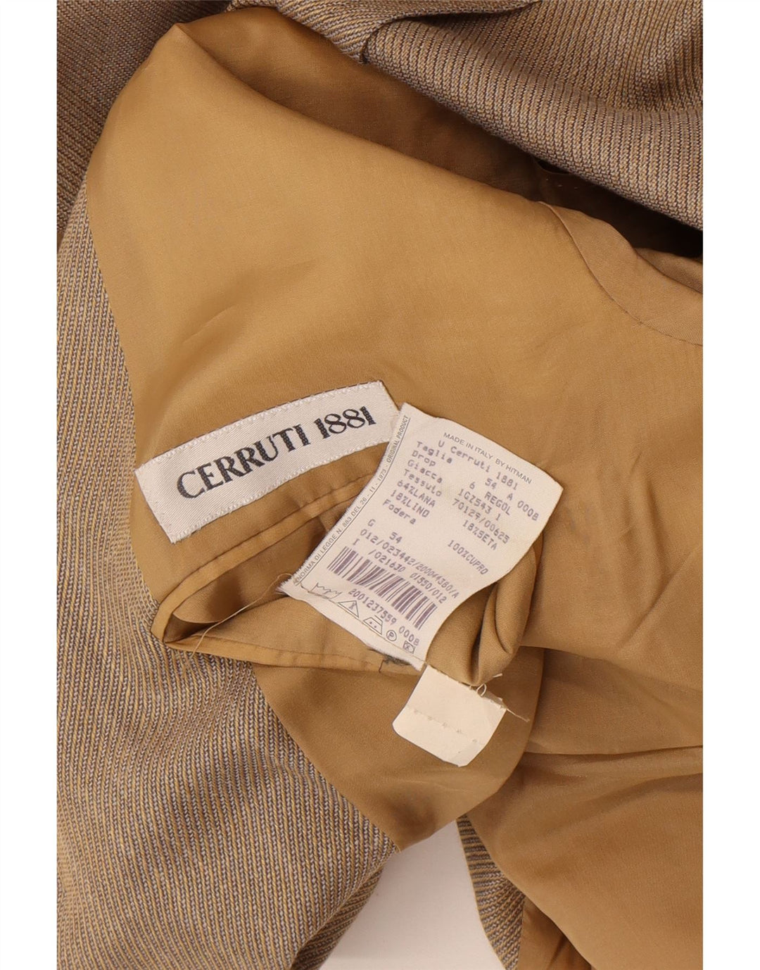 Jaqueta Blazer Masculina Cerruti 1881 com 3 Botões IT 54 2XL Lã Bege