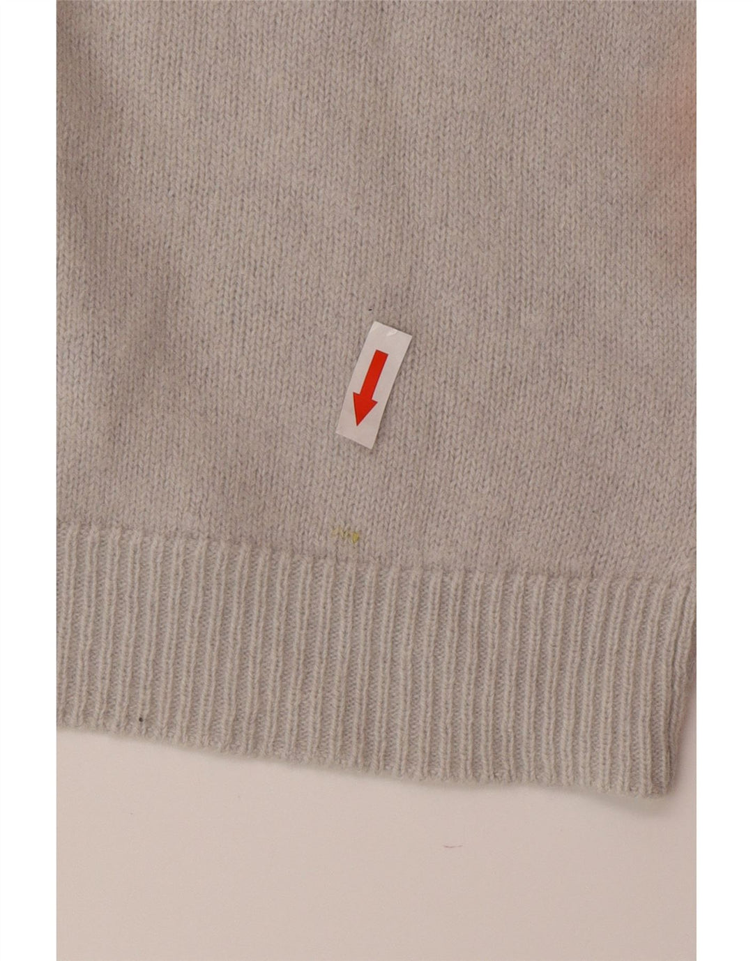 Suéter feminino Massimo Dutti com decote em V Reino Unido 12 cinza médio