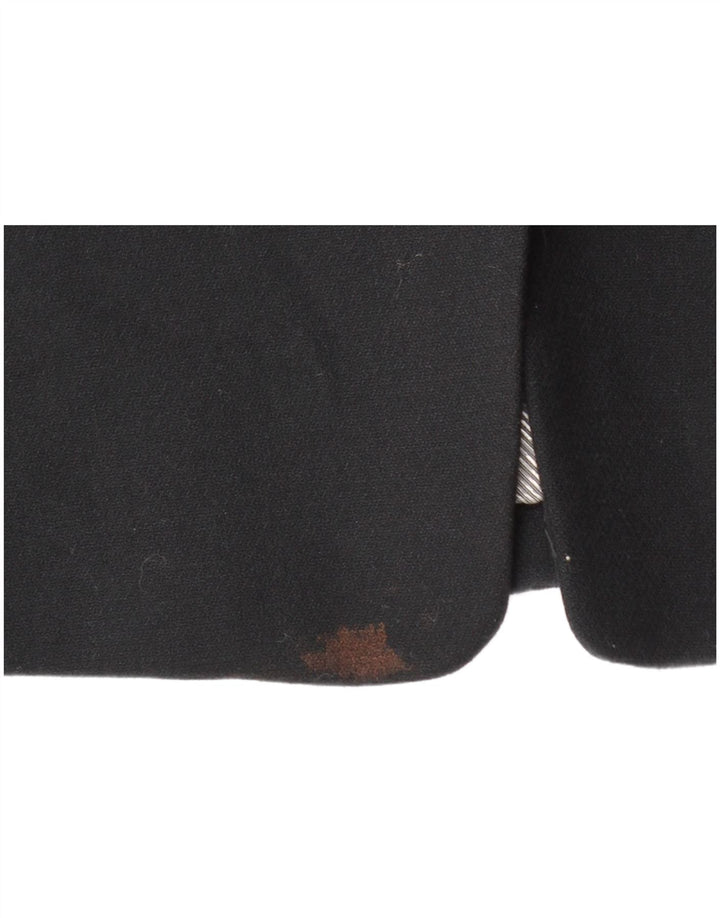 Jaqueta Blazer Feminina Marks & Spencer Crop 1 Botão Reino Unido 12 Médio Preto