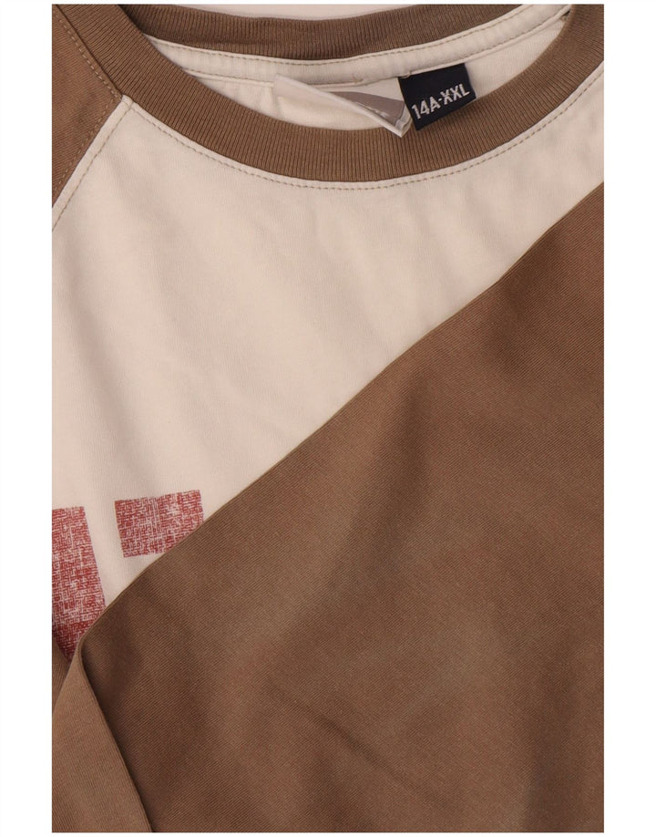 Murphy & Nye Boys Graphic Top manga comprida 13-14 anos 2XL branco colorblock