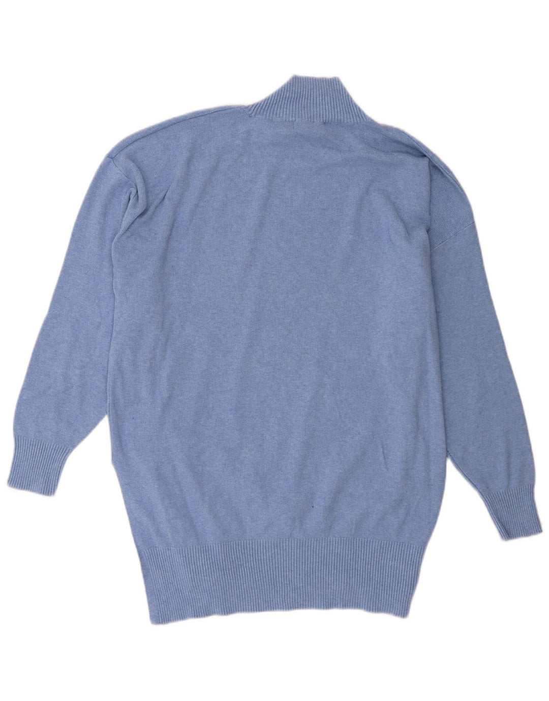 Suéter feminino Marks & Spencer com gola tartaruga Reino Unido 16 grande azul
