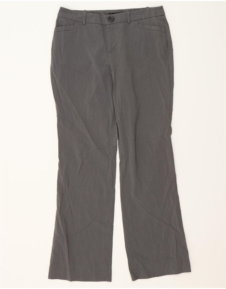 MOSSIMO Womens Bootcut Casual Trousers US 8 Medium W34 L32 Grey Pinstripe Vintage Mossimo and Second-Hand Mossimo from Messina Hembry 