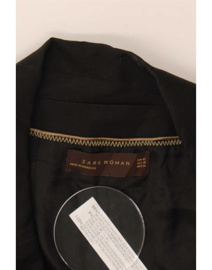 Jaqueta blazer feminina Zara EU 42 grande algodão preto
