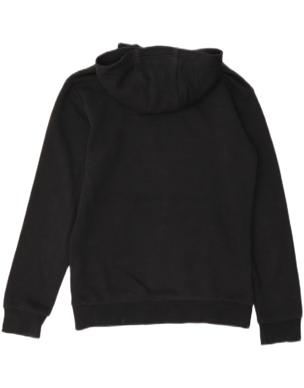 Suéter com capuz gráfico Adidas Boys 11-12 anos algodão preto