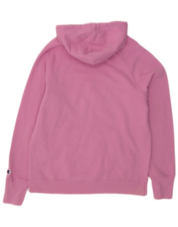 Jumper com capuz gráfico feminino Champion UK 14 rosa médio