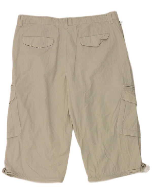 Bermuda cargo masculina Marks & Spencer W38 XL algodão bege