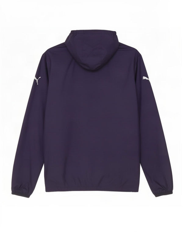 Jaqueta de chuva masculina Puma com capuz UK 40 grande nylon azul marinho