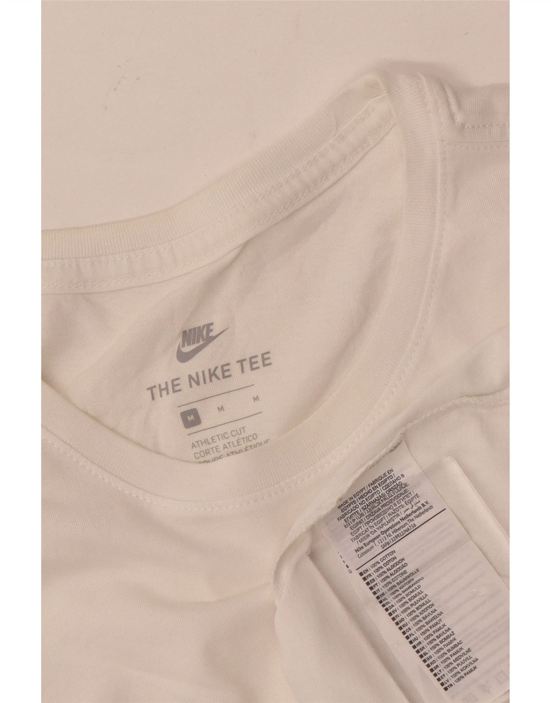 Camiseta masculina Nike Athletic Cut Top médio algodão branco
