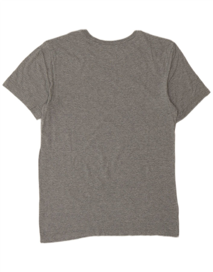 Camiseta Nike masculina gráfica Top pequeno algodão cinza