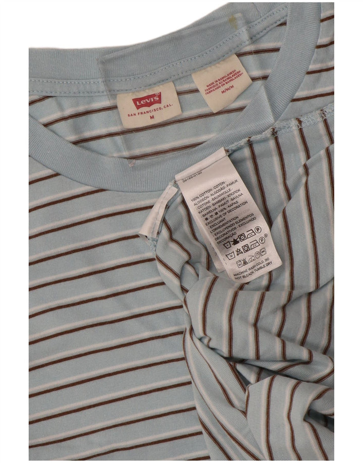 Camiseta masculina Levi's Top médio listrado azul algodão