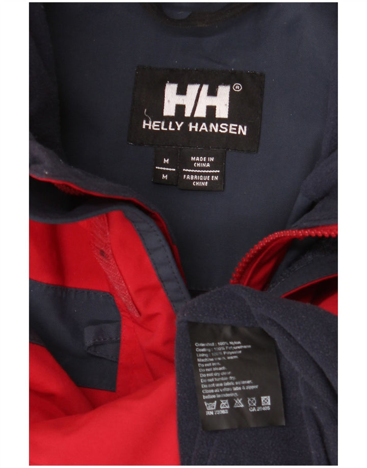 Jaqueta corta-vento masculina HELLY HANSEN UK 38 médio vermelho colorblock nylon